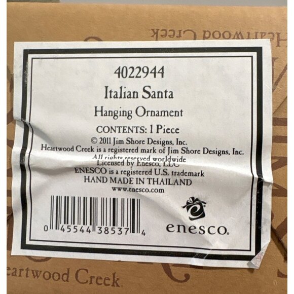 Jim Shore Italian Santa Ornament Heartwood Creek Santas Around the World 2011 - Picture 6 of 9